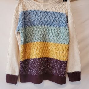 Ladies St. John's Bay Striped Color Sweater
